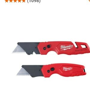 Milwaukee Red Fastback Compact Folding Utility Knife (2-Pack)